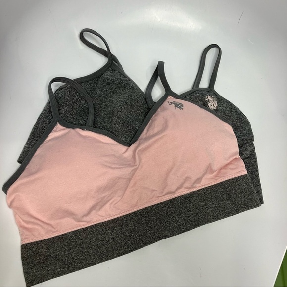 U.S. Polo Assn. bra set pink & gray size XXL - Picture 2 of 5
